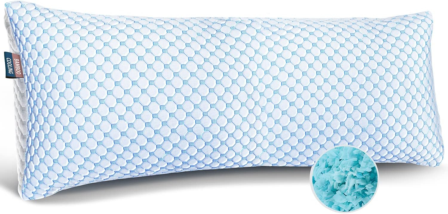 LammaLoe Cooling Pillows for Bed, Memory Foam Bed Pillow, Body Pillow 20" X 54"