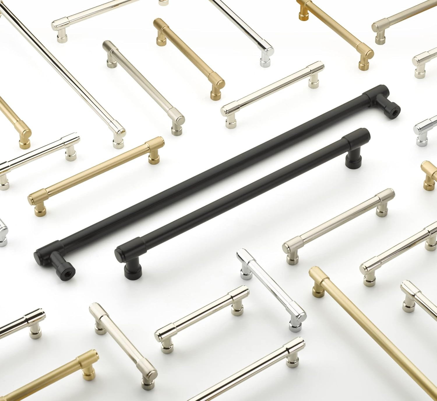 Satin Brass 18" Modern Industrial Appliance Pull