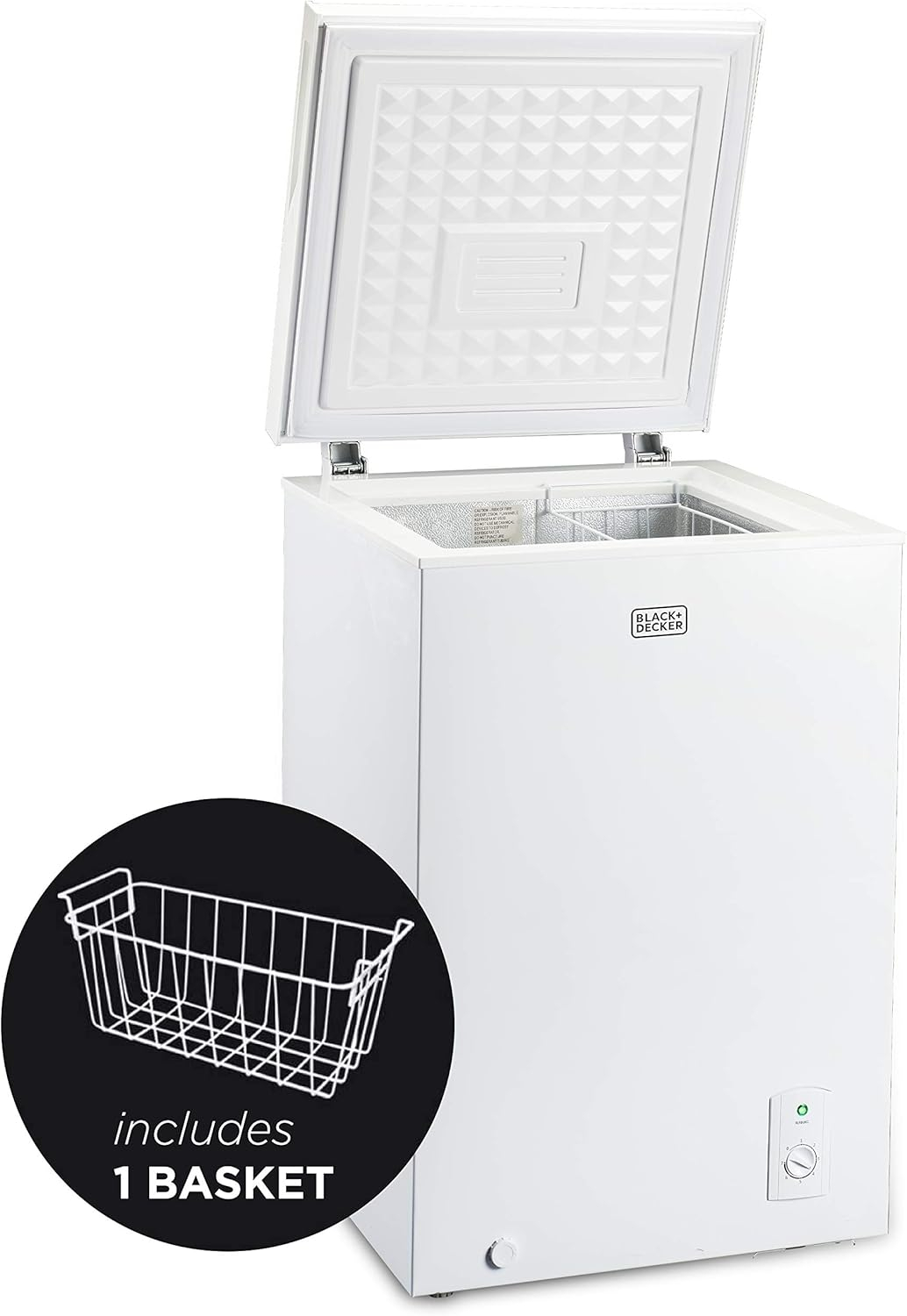 Black+Decker BCFK356 3.5-Cubic-Foot Chest Freezer, White