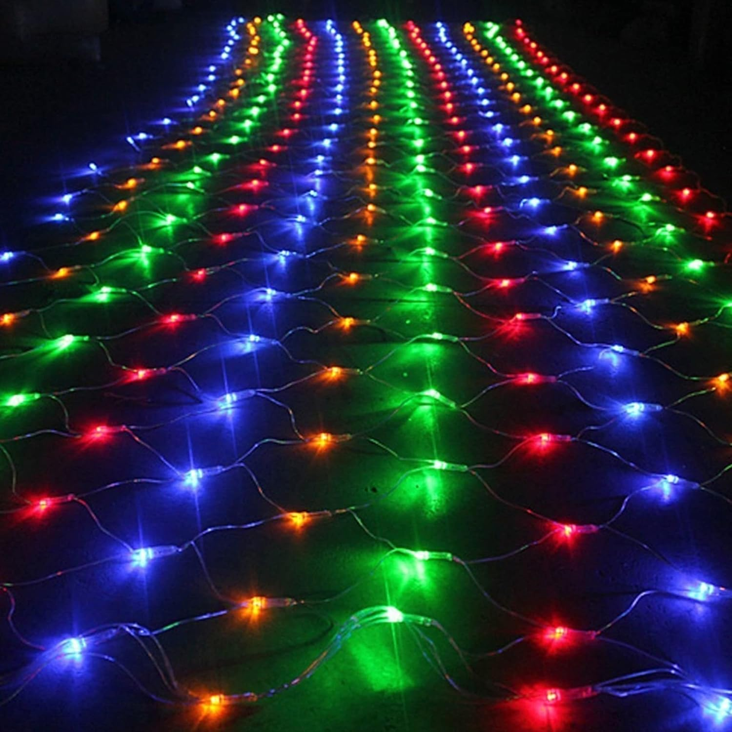 Dazzle Bright Christmas 200 LED Net Lights, 9.8 FT x 6.6 FT Connectable Mesh Lights with 8 Lighting Modes, Christmas Decorations for Indoor Outdoor Bush Yard Garden Decor (Multi-Colored)