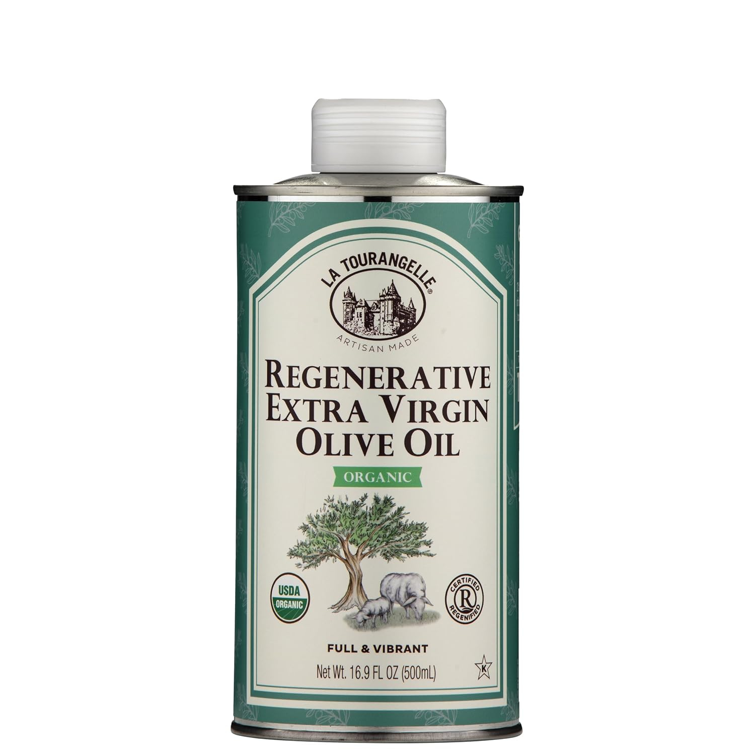 La Tourangelle, Organic Extra Virgin Olive Oil, Cold-Pressed EVOO from Spain, 25.4 Fl Oz – Spanish Olive Oil with Polyphenols for Cooking, Drizzling, Marinades, and Dipping, Rich Flavor