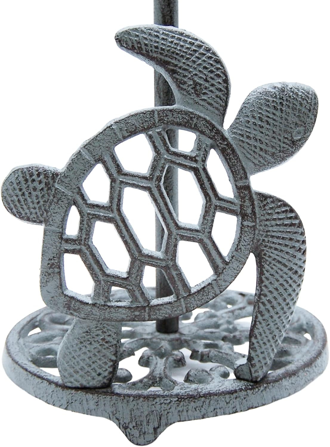 Sea Turtle Paper Towel Holder, Nautical Kitchen Accessories, Freestanding Countertop Organization, 13 Inches
