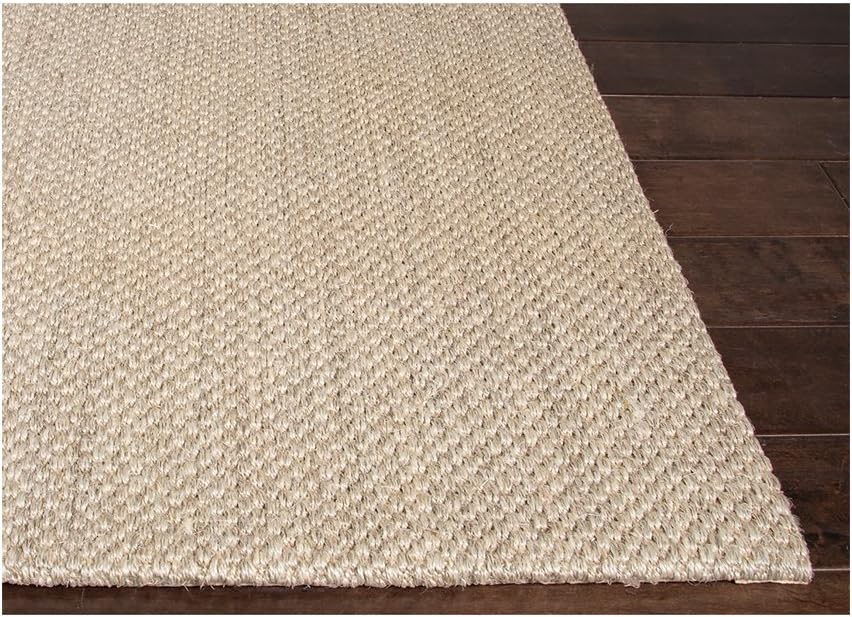 Ivory Flat Woven Wool Rectangular 9' x 12' Area Rug