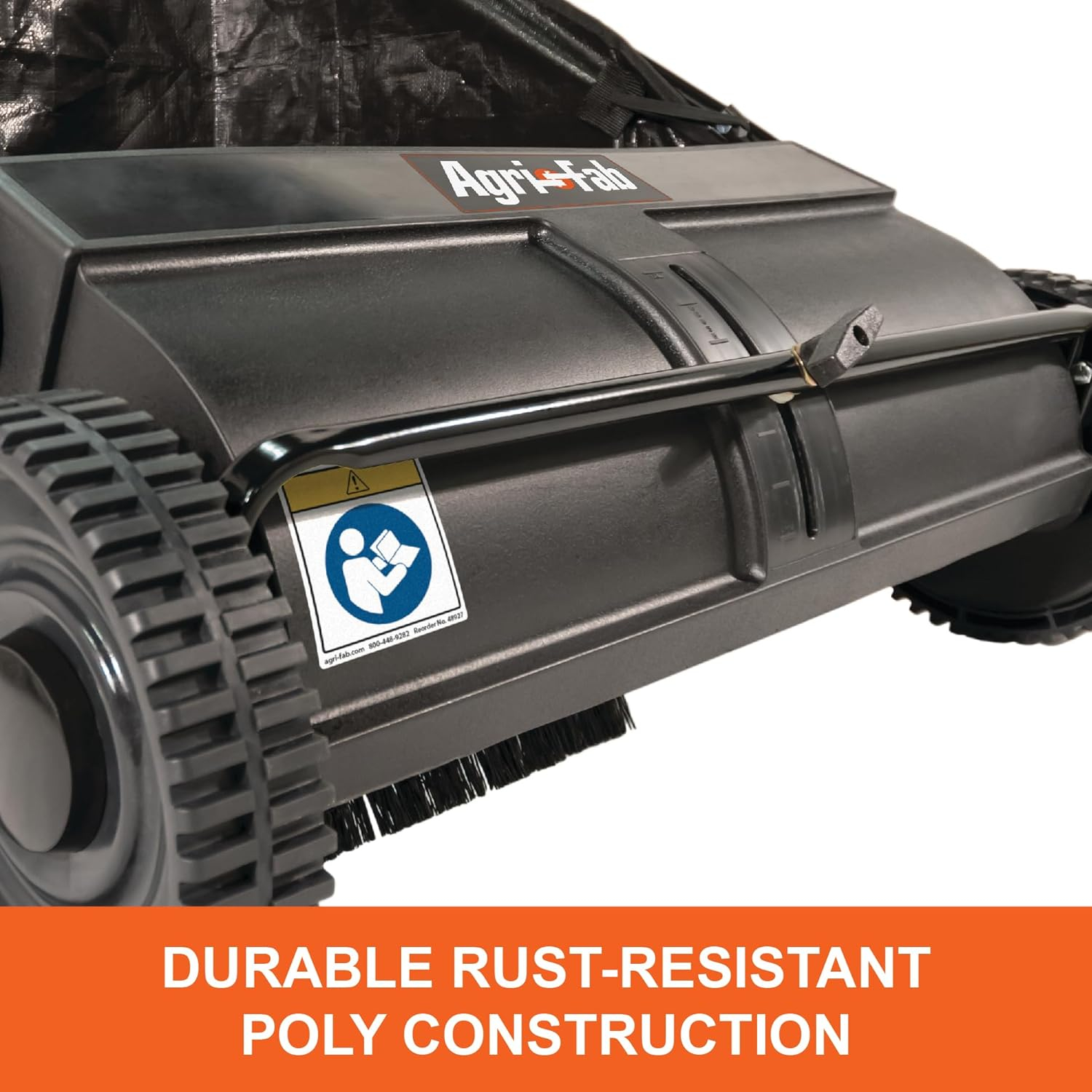 Agri-Fab 26" Black Carbon Steel Push Lawn Sweeper