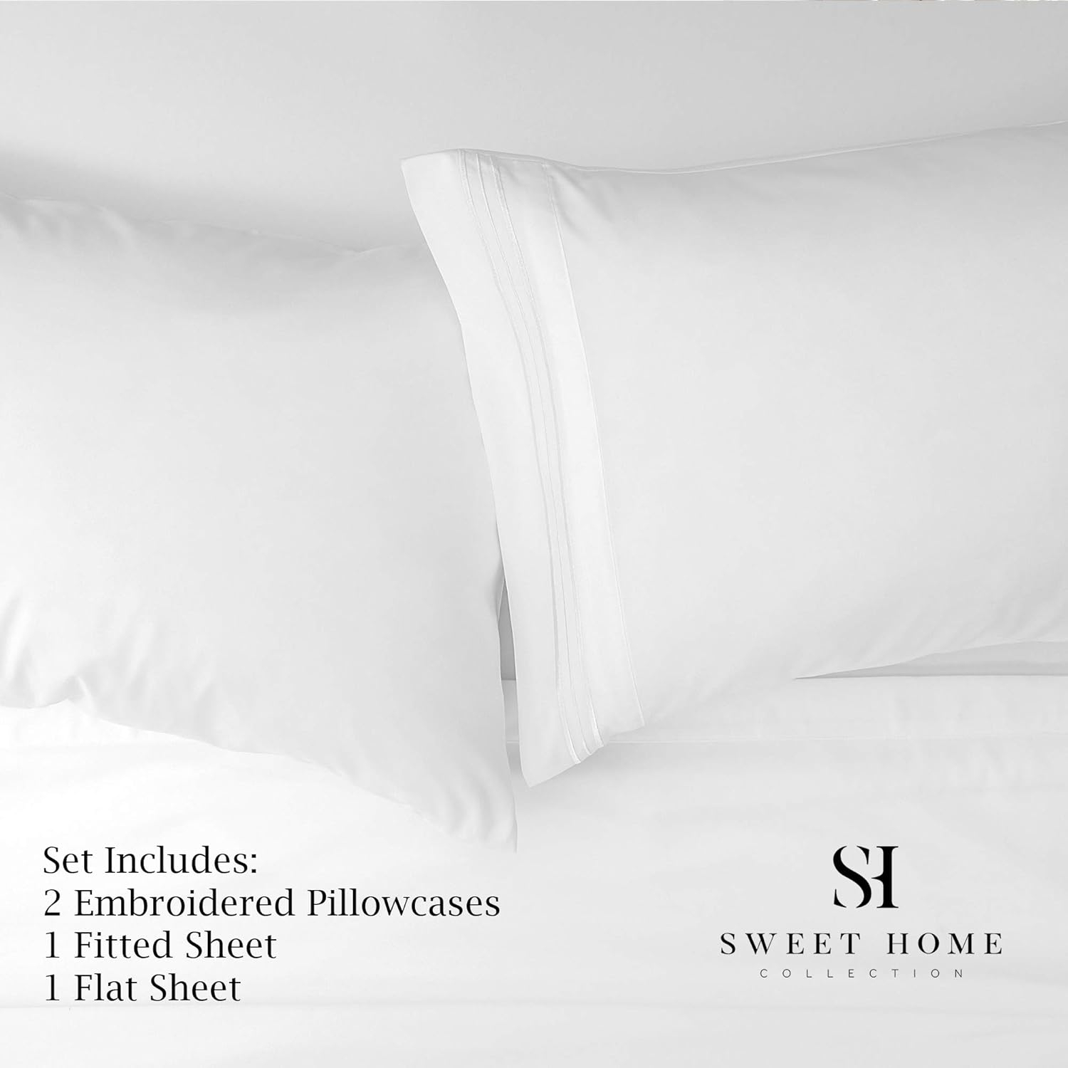 1500 Supreme Collection Sheet Sets White - Luxury Hotel Bed Sheets and Pillowcase Set for King Mattress - Extra Soft, Elastic Corner Straps, Deep Pocket, White