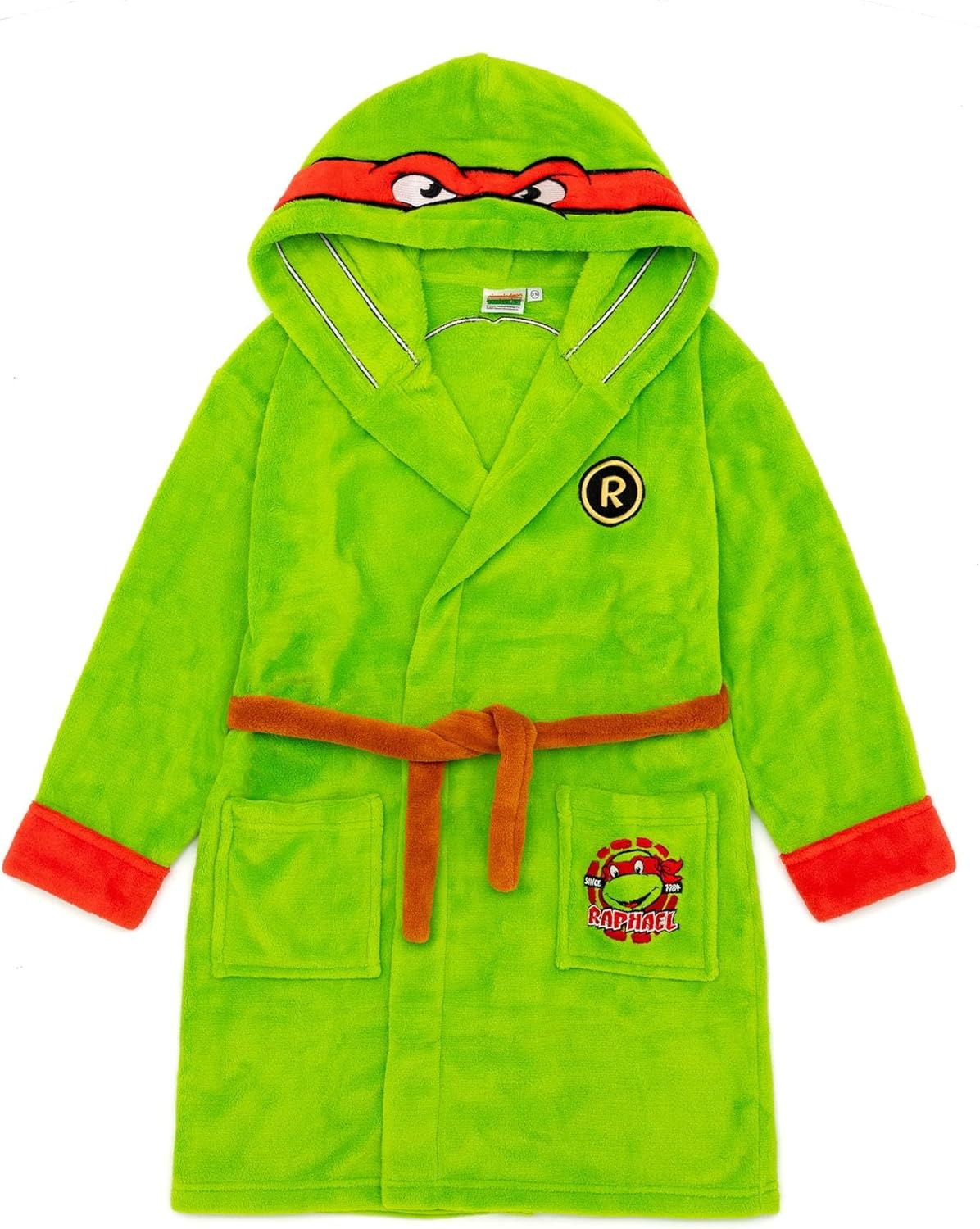 Teenage Mutant Ninja Turtles Boys Green Hooded Bathrobe