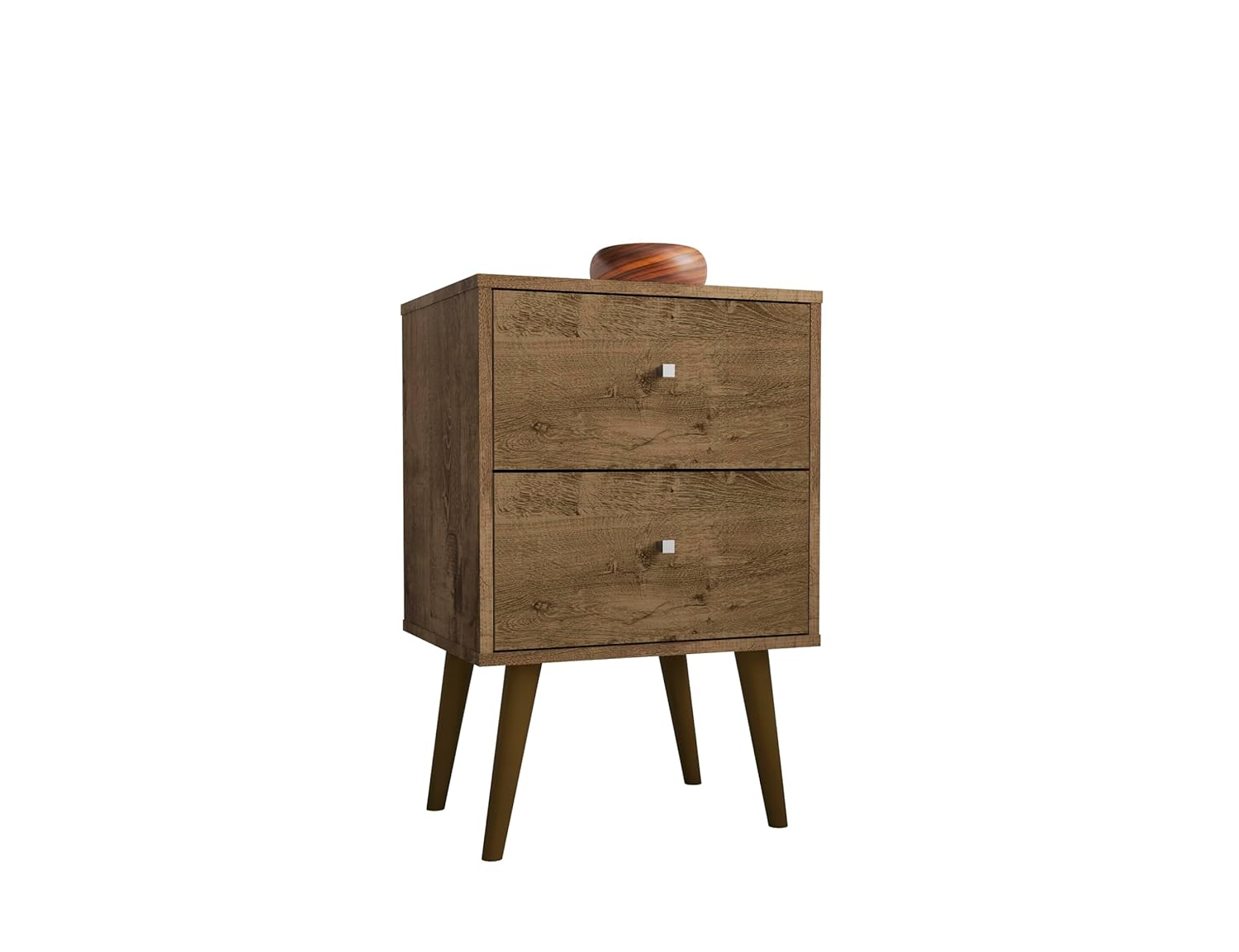 Liberty Rustic Brown 2-Drawer Nightstand with Solid Wood Legs