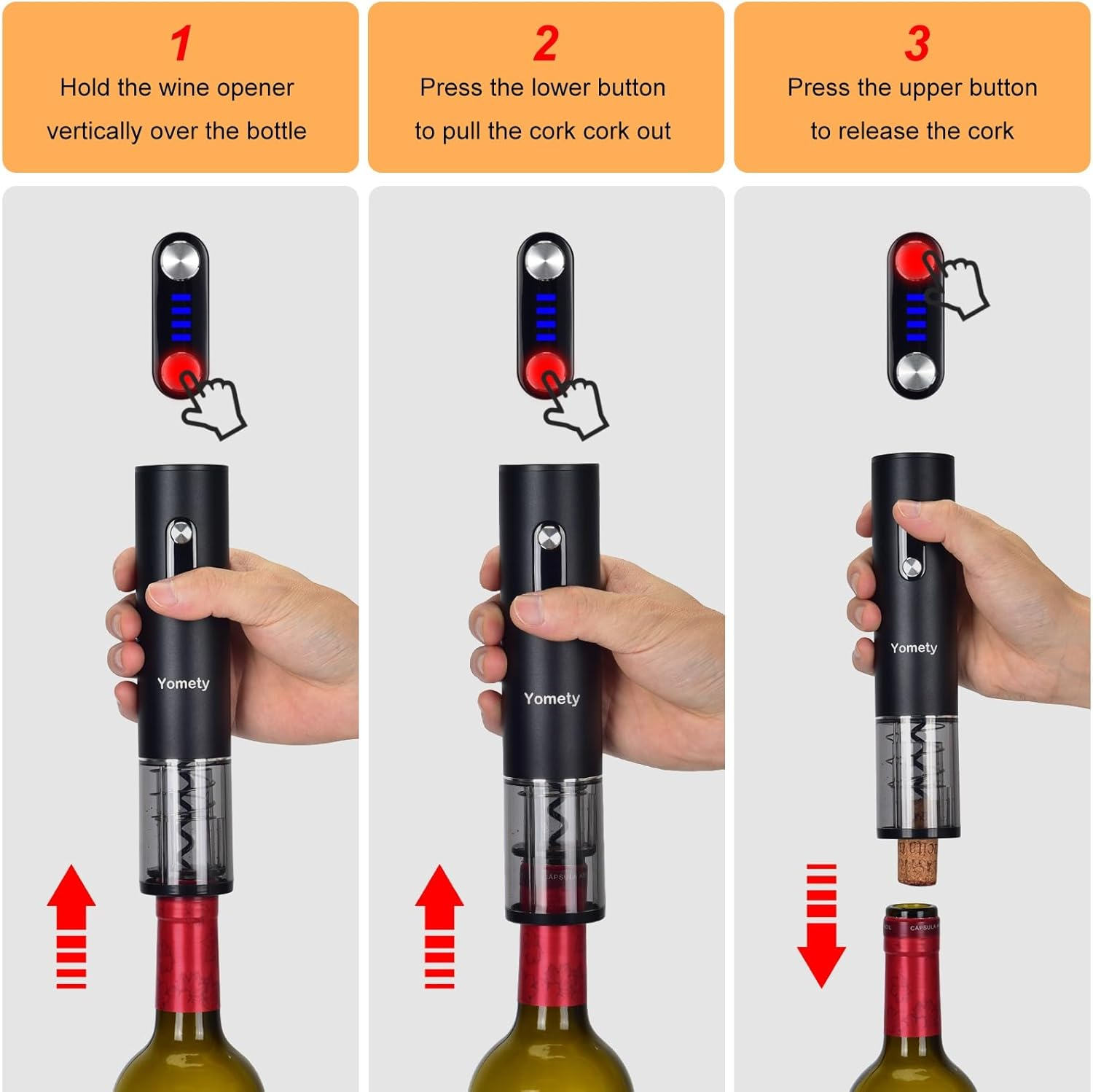 Electric Opener Set With Base, Accessories Including Rechargeable Corkscrew, Aerator, Stoppers and Foil Cutter - Perfect Gifts for Wine Lovers