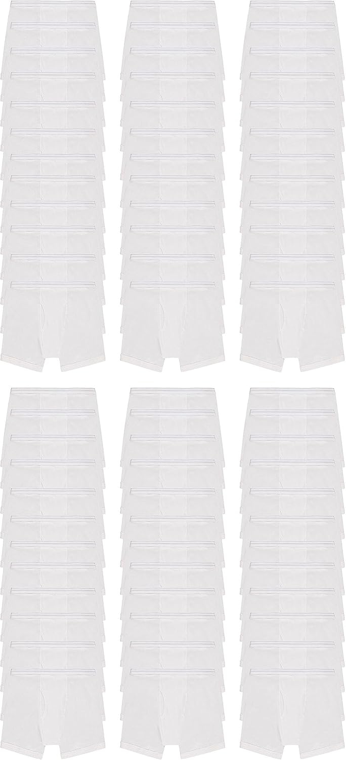 BILLIONHATS 72 Pack Men's Cotton Briefs, Bulk Donation for Homeless Shelters, Wholesale Underwear for Men, Size Small to 5XL