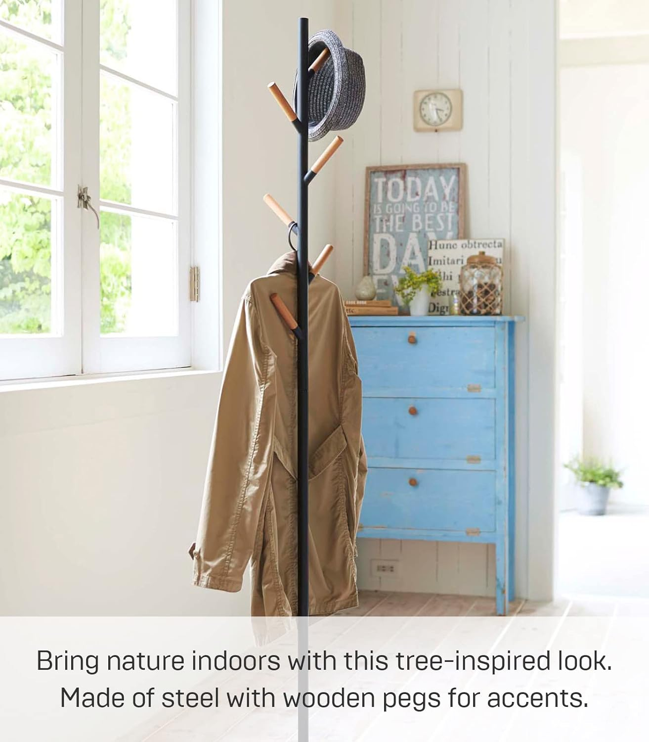 Yamazaki Home Coat Hanger, Steel, Weighted Base