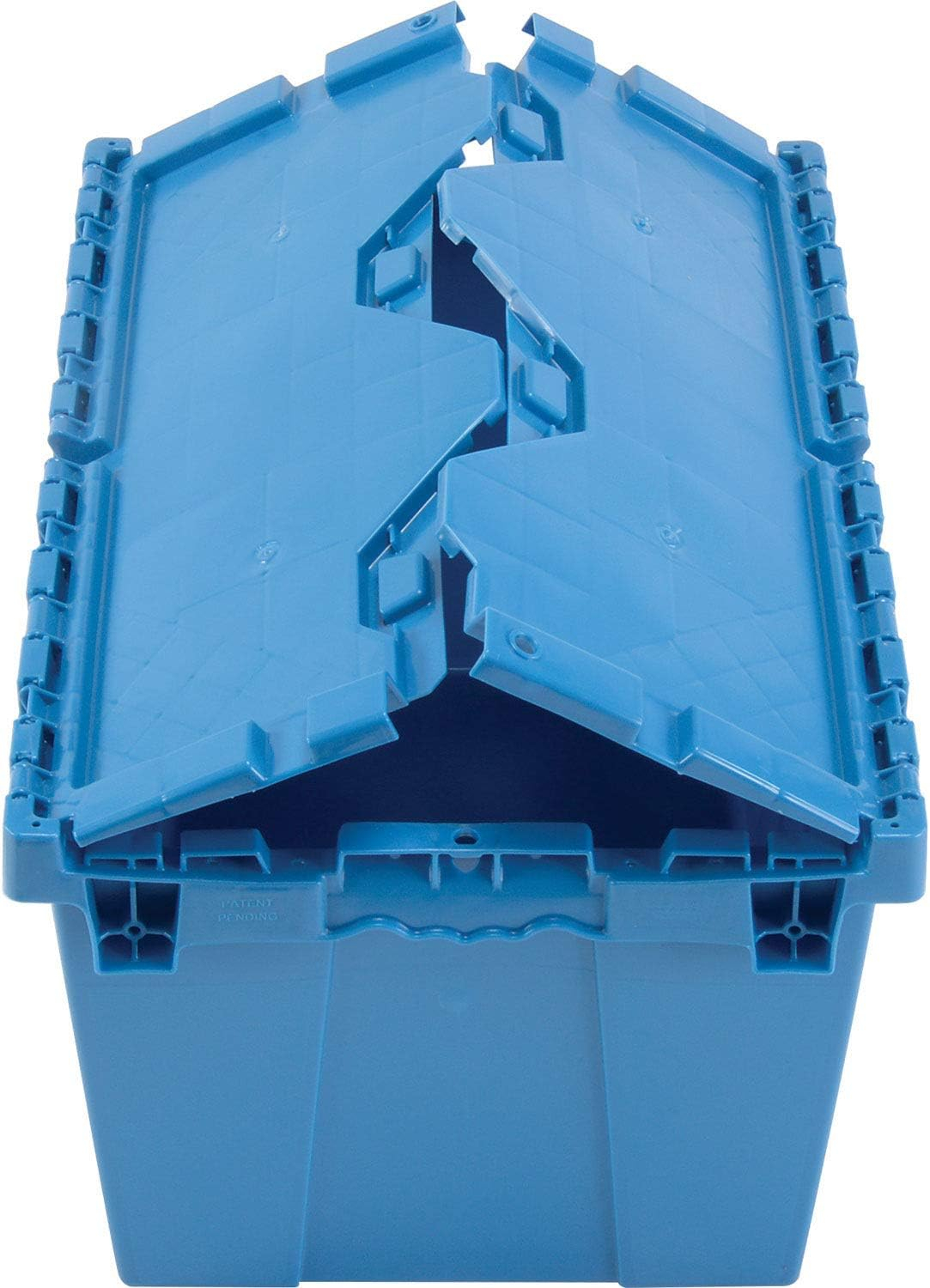 Blue Heavy Duty Plastic Storage Container with Hinged Lid