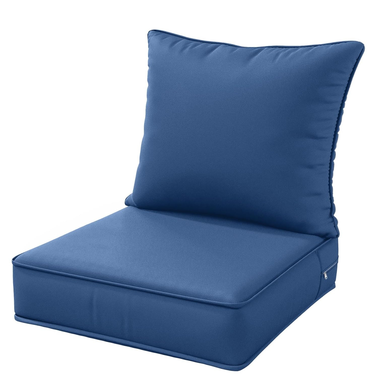 Outdoor Patio Chair Cushions Set 22 L X 22 W X 4 H Waterproof & Fade Resistant Deep Seat and Back Cushions with Removable Covers Outdoor Seat Cushion Set for Chairs and Sofas