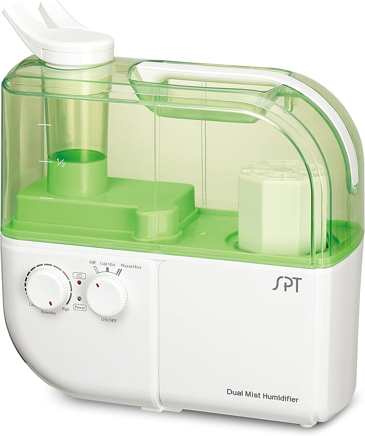 1.05 Gal. 500 sq. ft. Dual-Mist (Warm/Cool) Ultra-Sonic Humidifier with Ion Exchange Filter in Green
