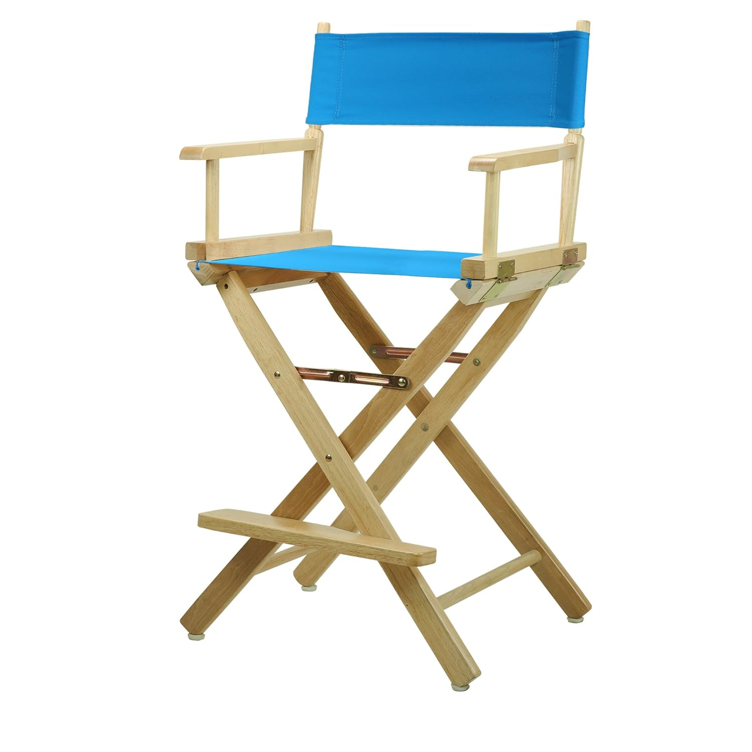 "24" Director's Chair Natural Frame-Turquoise Canvas"