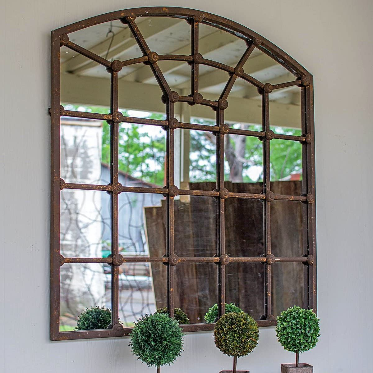 GwG Outlet Arched Iron Mirror CRD1085