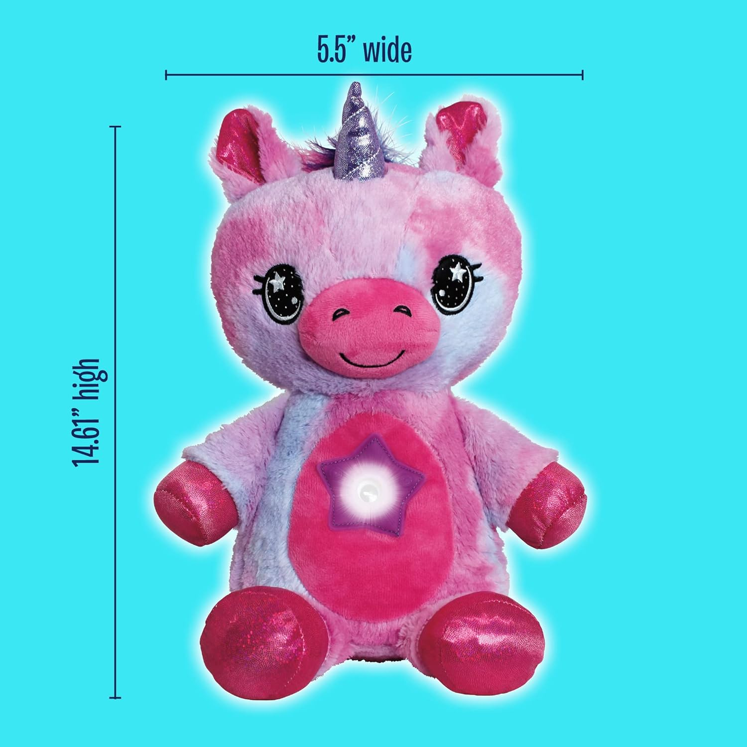 Star Belly Dream Lites Pink & Purple Unicorn, Huggable Kids Night Light, as Seen on TV
