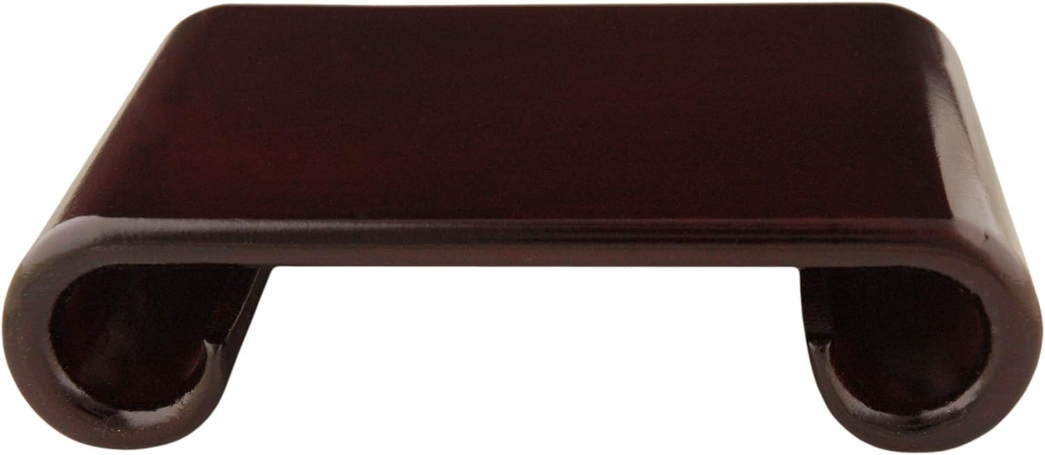 Oriental Furniture Rosewood Scroll Stand, size 8