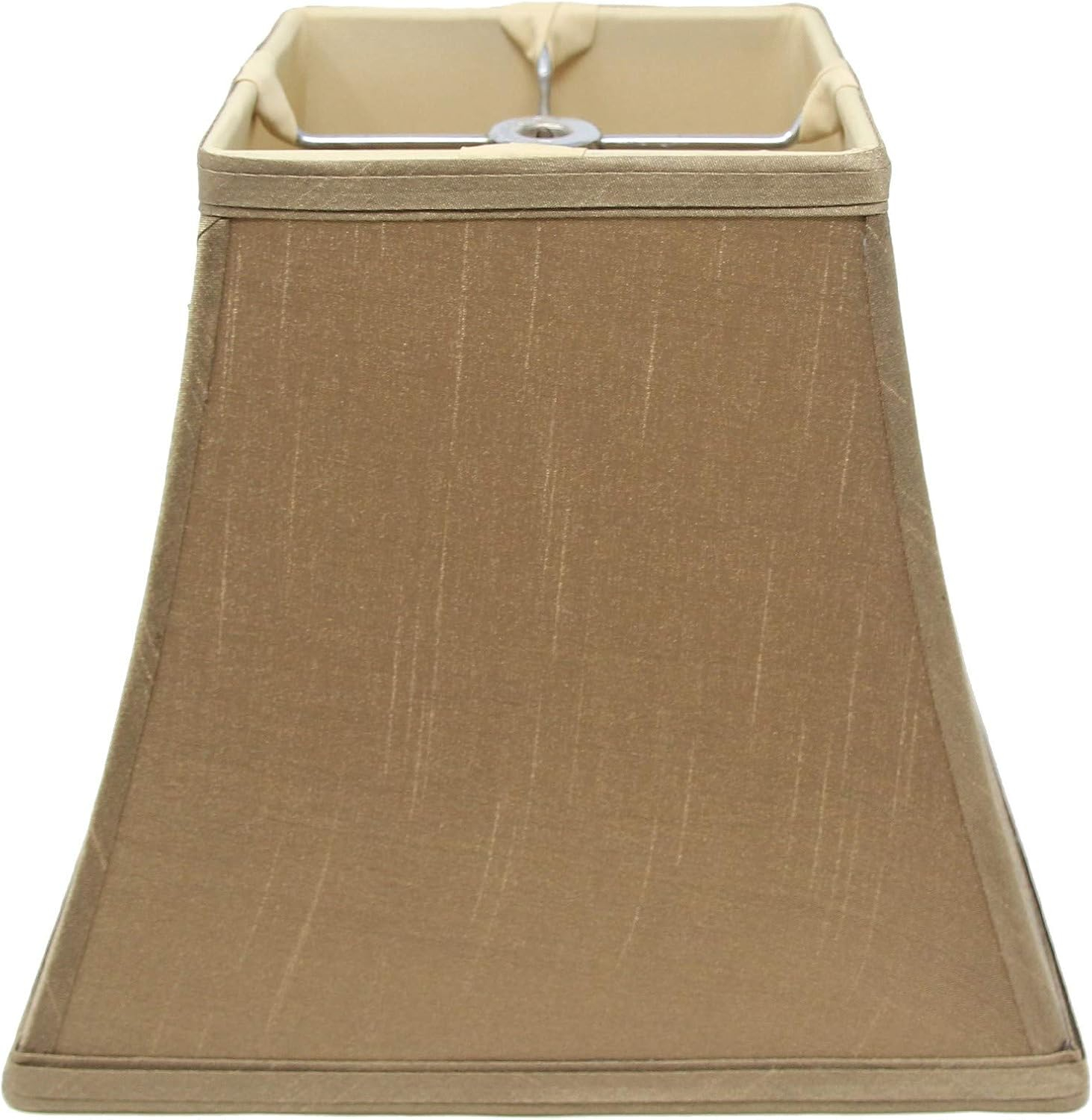Urbanest Square Softback Bell Lampshade, Faux Silk, 5.25-inch by 9-inch by 8-inch, Taupe