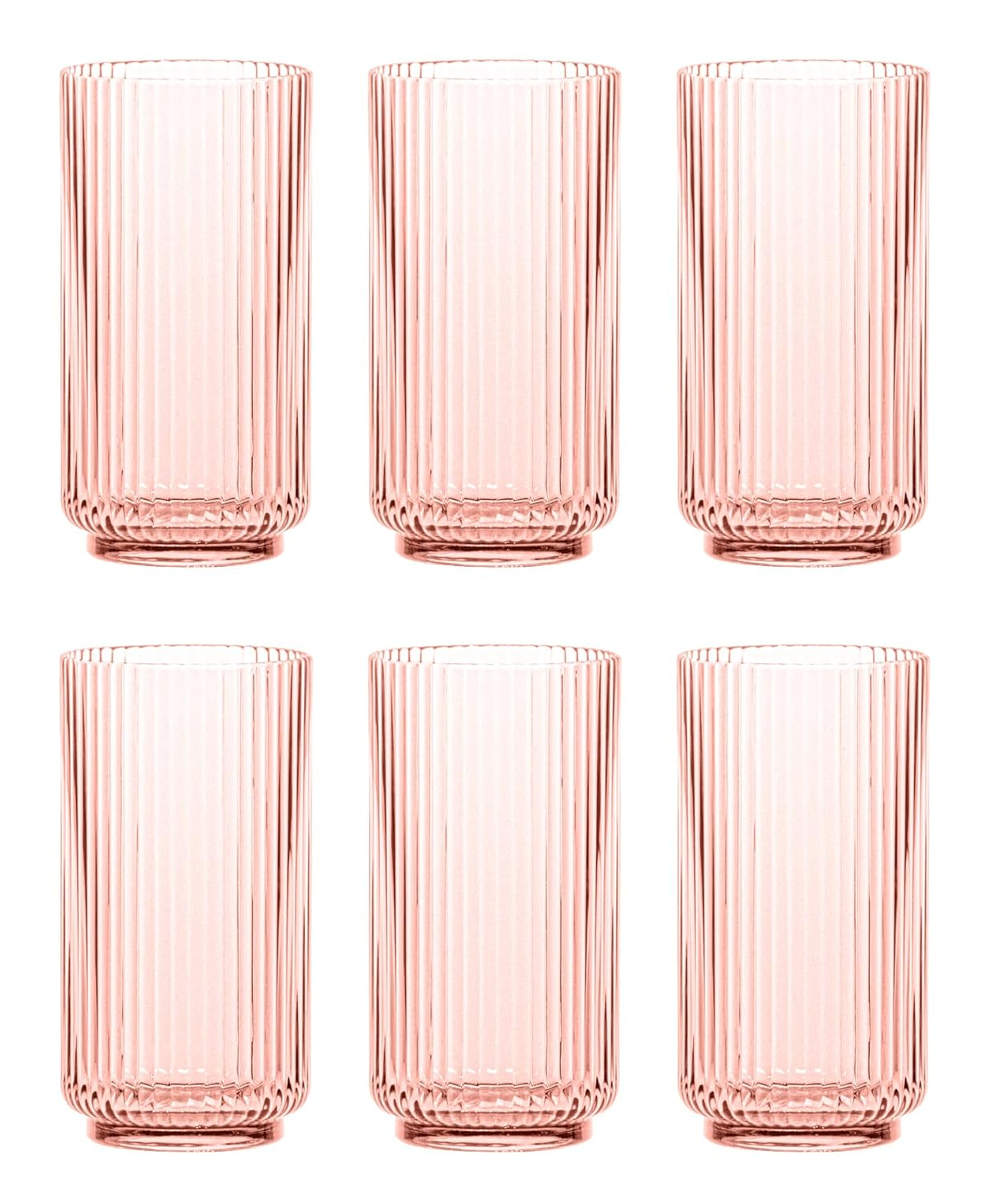 Mesa Pink Acrylic Jumbo Drinkware Set, 22-Oz, Set of 6