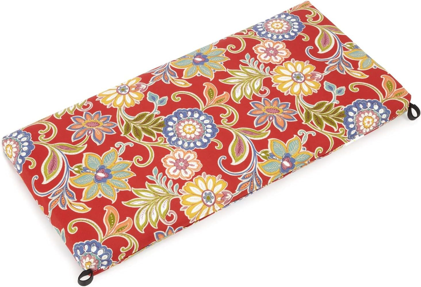 Blazing Needles Outdoor Spun Polyester Loveseat Cushion-Size:40",Style:Alenia Pompeii