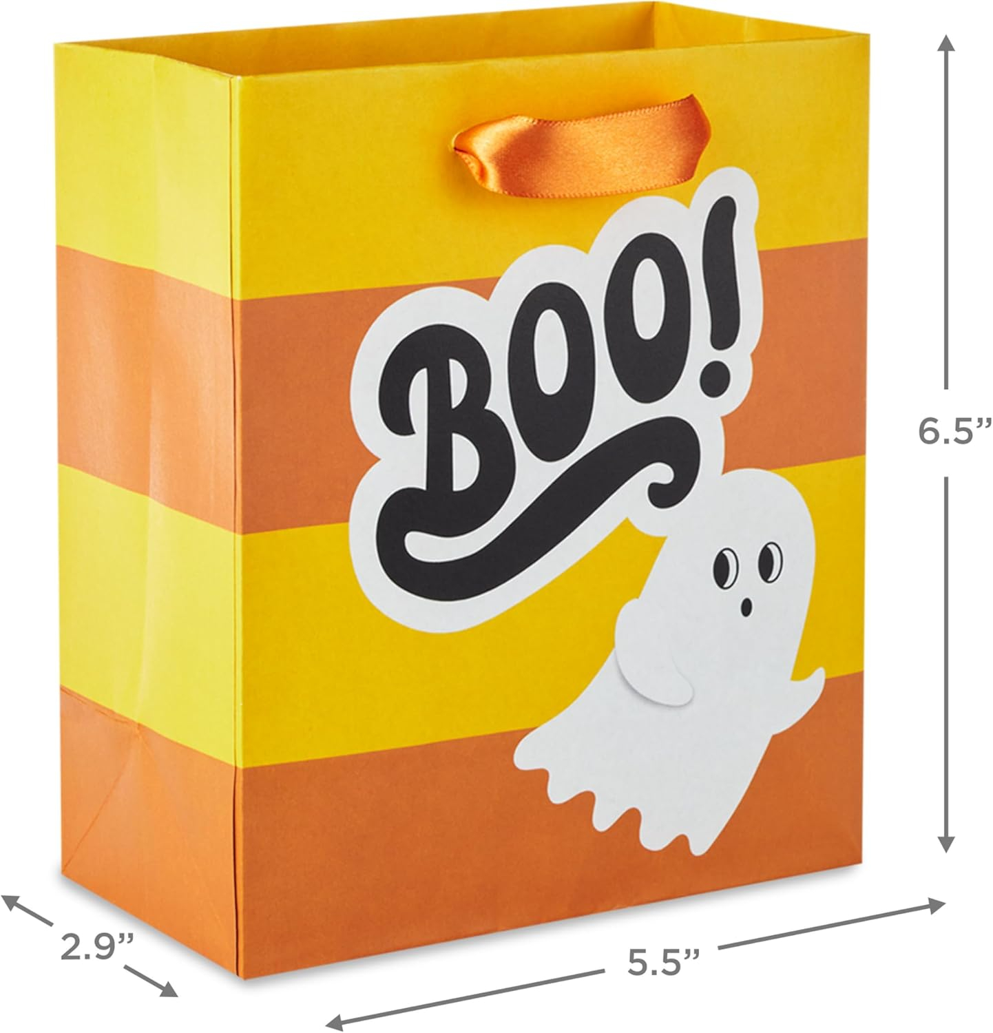 Hallmark 6" Small Halloween Gift Bags (6 Bags, 3 Designs: Owl, Ghost, "Happy Halloween") for Kids, Boo Bags, Classroom Parties, Teacher Gifts