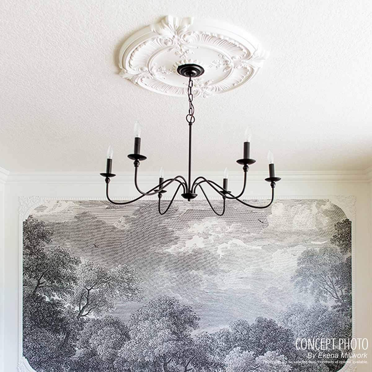 20-Inch White Urethane Decorative Ceiling Medallion