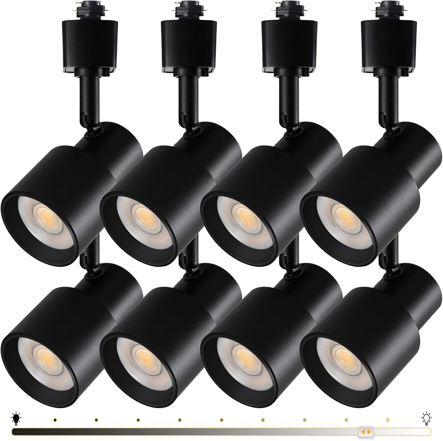 10W H Track Lighting Heads, Dimmable LED Track Lighting Heads Fixtures Bright 3000K Warm White Track Light Head for Accent Task Art, Flicker Free CRI90+ 24° 900lm (White, 4 Pack)