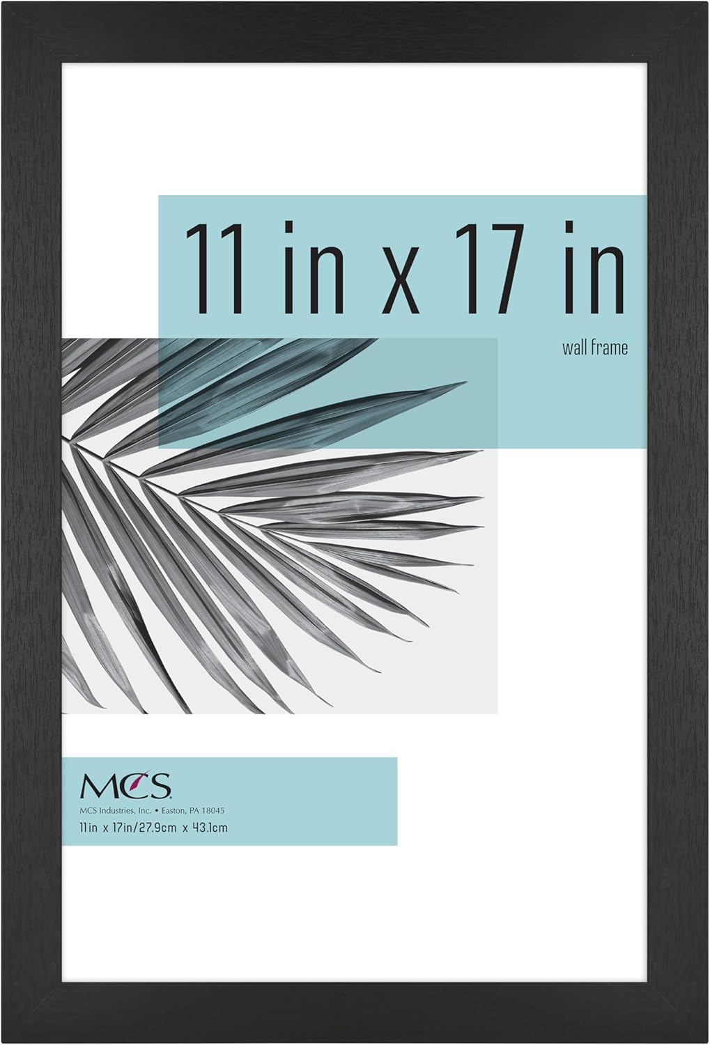 MCS Studio Gallery 11x17 Picture Frame Black Woodgrain, Rectangle Photo Frame for Photos, Posters & Art Prints (1-Pack)