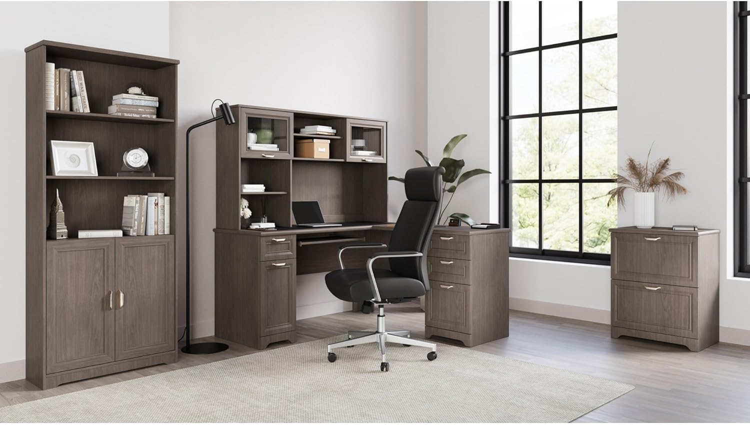 Magellan 23-1/2"W x 16-9/16"D Lateral 2-Drawer File Cabinet, Gray