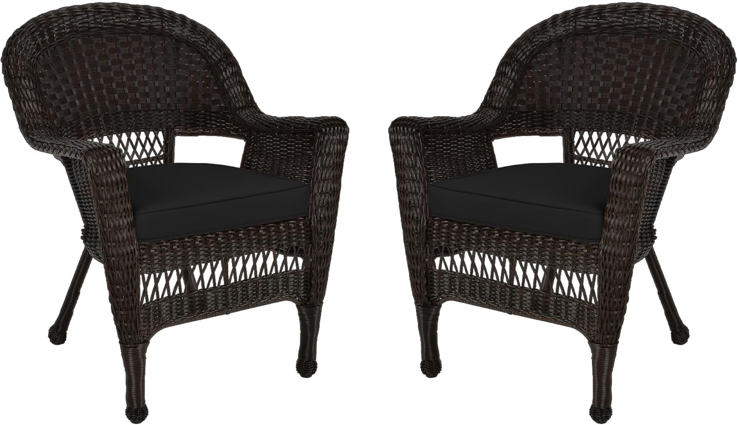 Maykoosh Victorian Elegance Chair With Black Cushion - Set Of 2