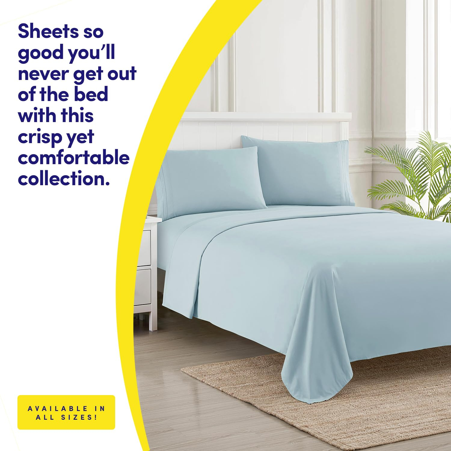 1500 Supreme Collection Bed Sheets - PREMIUM QUALITY BED SHEET SET & LOWEST PRICE, SINCE 2012 - Deep Pocket Wrinkle Free Hypoallergenic Bedding - Over 40+ Colors & Prints- 4 Piece, Full, Light Blue