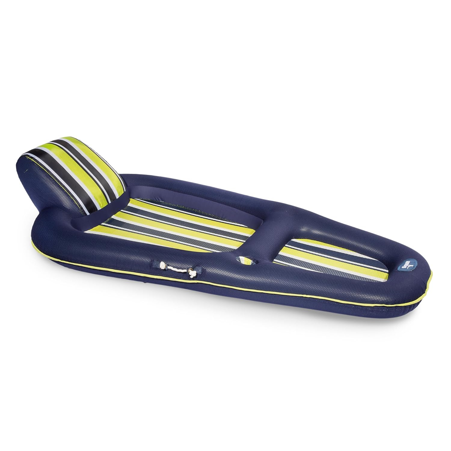 Extra Large Navy and Green Inflatable Pool Lounger