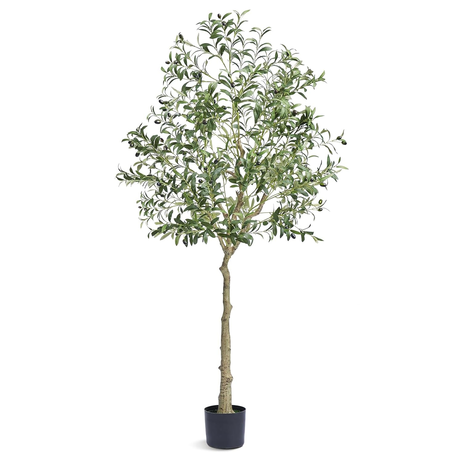 6 ft. Artificial Olive Tree Secure PE Material and Anti-Tip Tilt Protection Low-Maintenance Plant