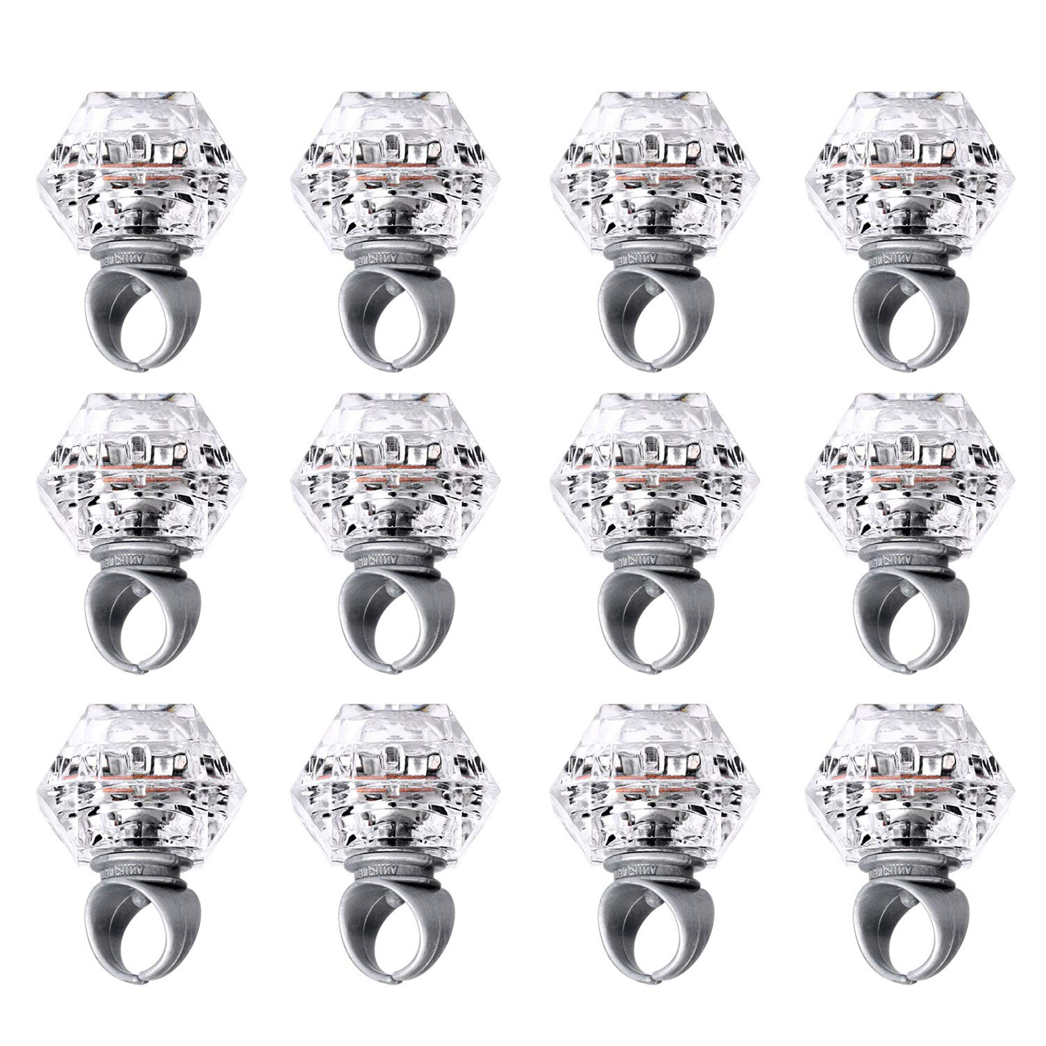 13 Pack Led Light up Rings for Women Bachelorette Party Favors Toys, Diamond Flashing Rings for Birthday Weddings Bridal Shower Decorations Supplies