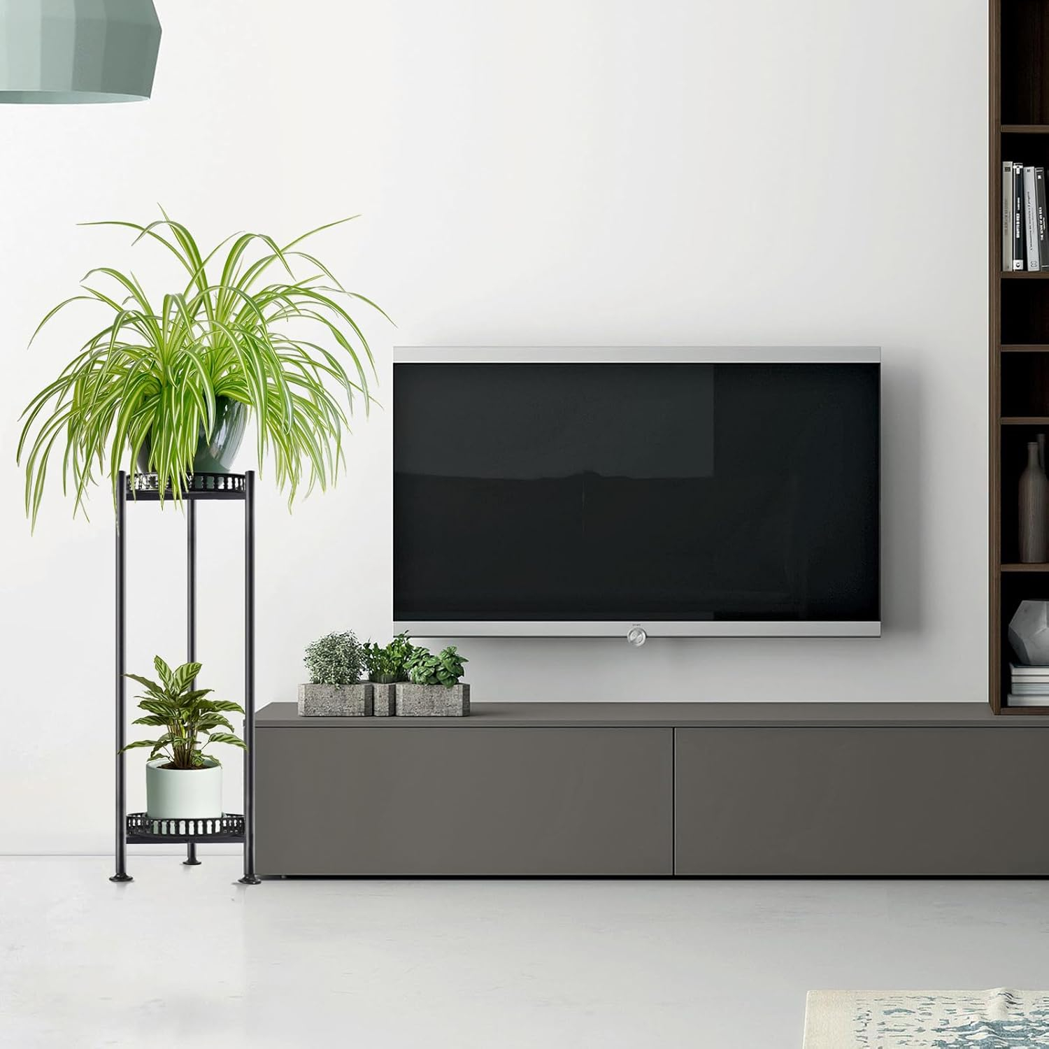 30'' Tall Plant Stand 2 Tier Metal Planter Stand