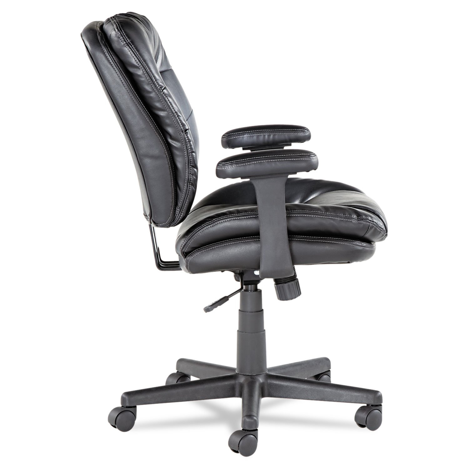 Executive Black Bonded Leather Swivel Task Chair