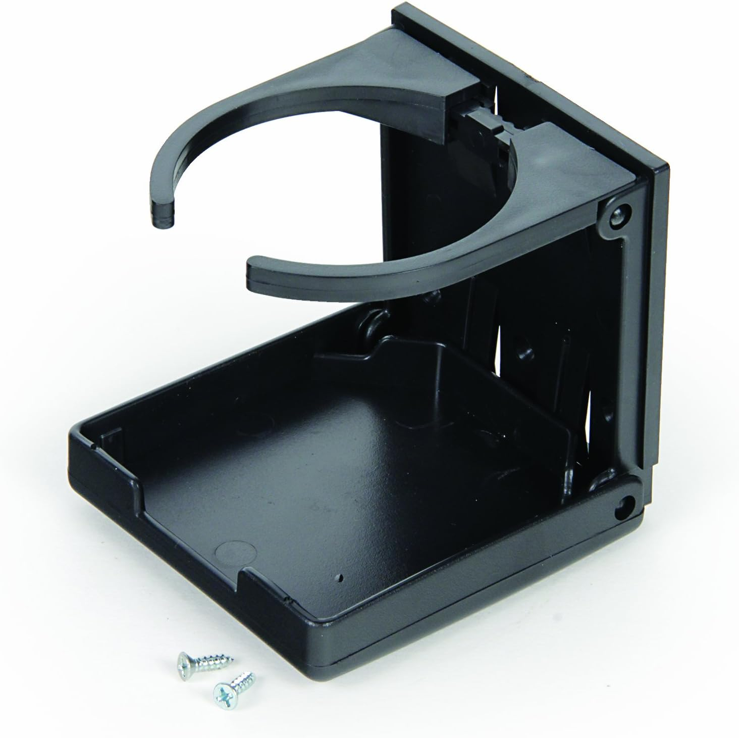 Camco RV/Marine Adjustable Drink Holder | Holds Almost Any Size Mug, Cup, Bottle or Can | Extra Cup Holders for Cars, Trucks, RVs, Vans, Boats, and More | Black (44044)