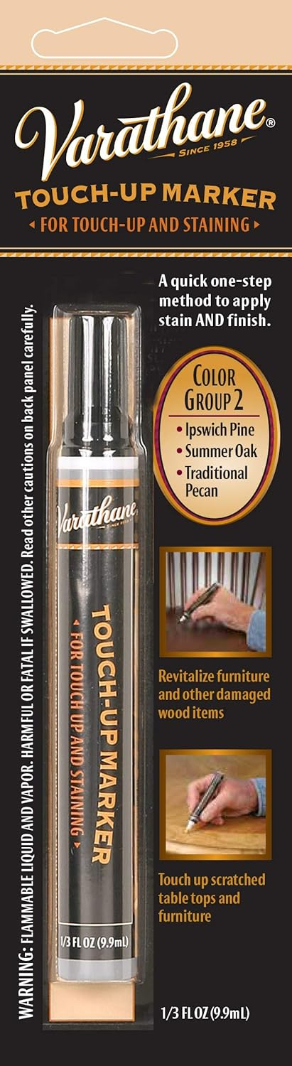 Rust-Oleum Varathane 215353 Wood Stain Touch-Up Marker For Summer Oak, Traditional Pecan, Ipswich Pine
