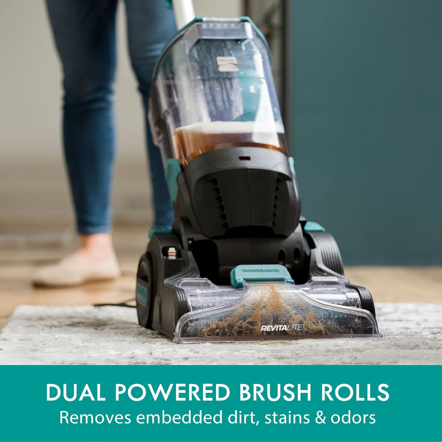 Kenmore KW4070 Pet Portable Carpet Cleaner with High Cleaning Power, 3.2L Clean Tank & 1.4L Dirty Tank, 25ft Cord Length and Two Easy Removable Brushroll for Rug & Upholstery