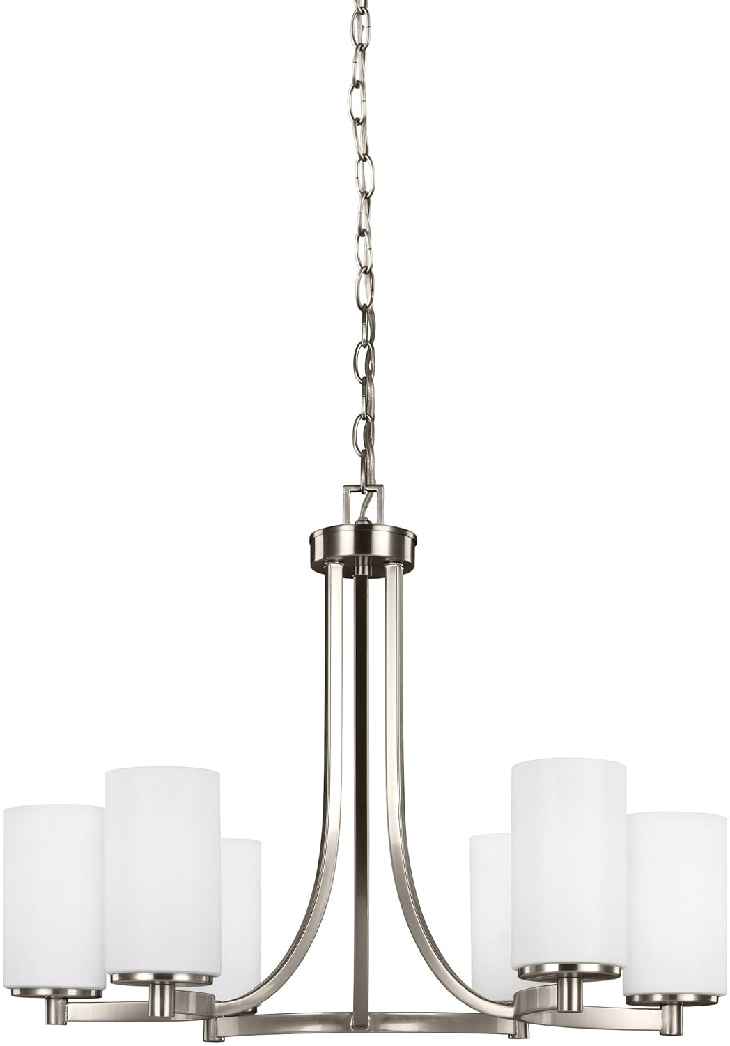 Hettinger 6-Light Brushed Nickel Modern Transitional Hanging Chandelier