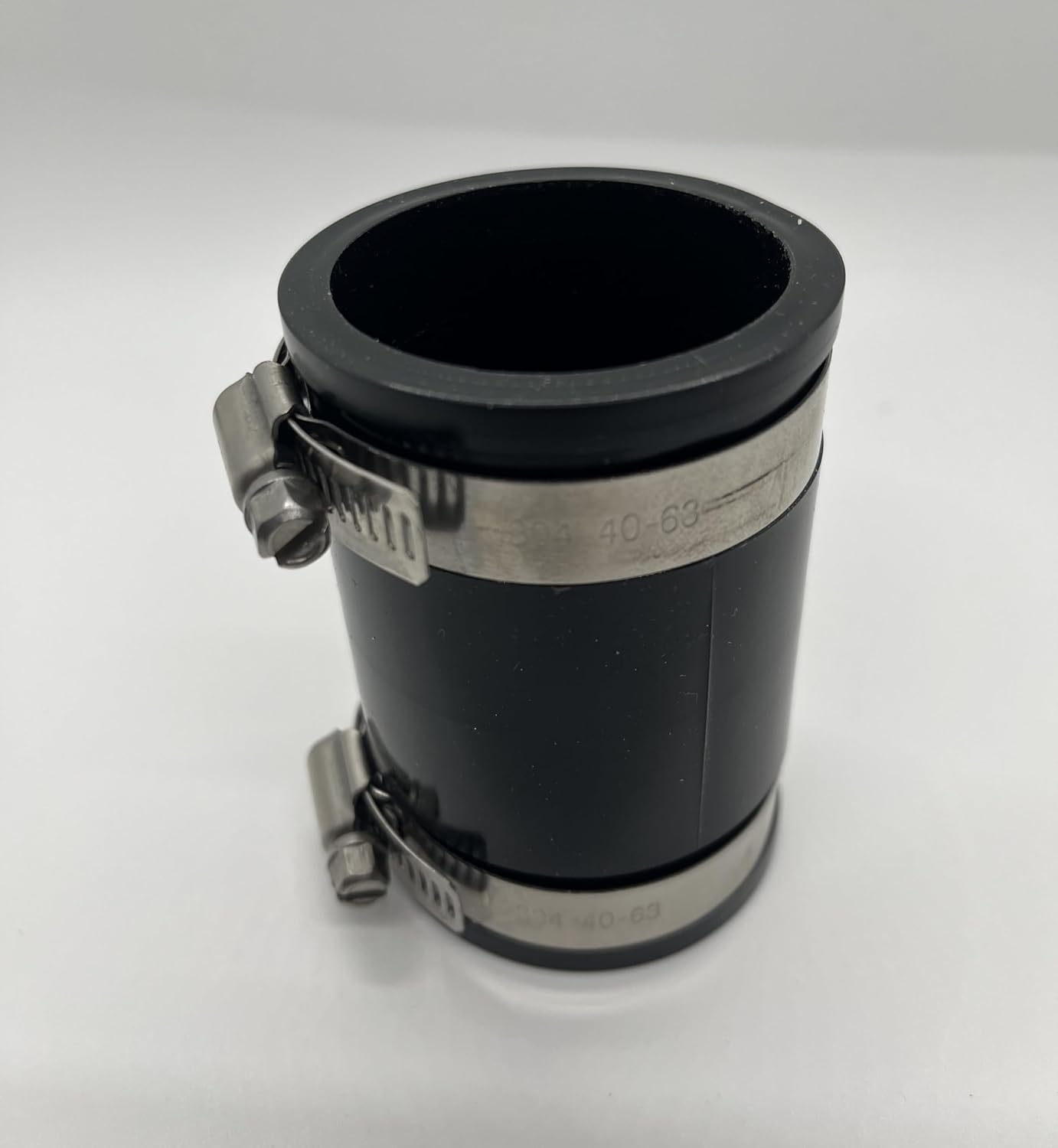 1-1/2 in. PVC Flexible Coupling with Stainless Steel Clamps