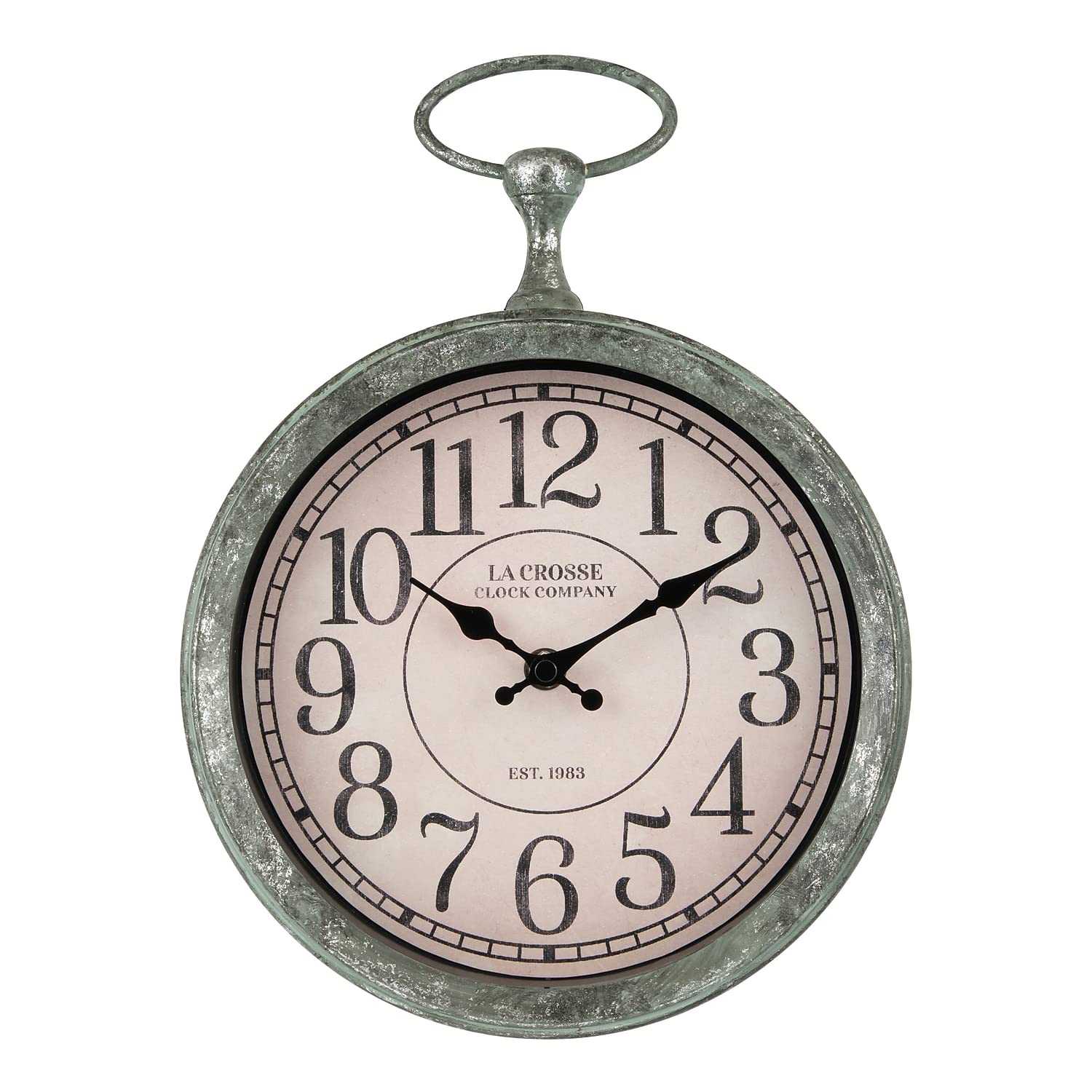 La Crosse Clock 9" Pocket Watch Analog Quartz Wall Clock, 404-3828-Int