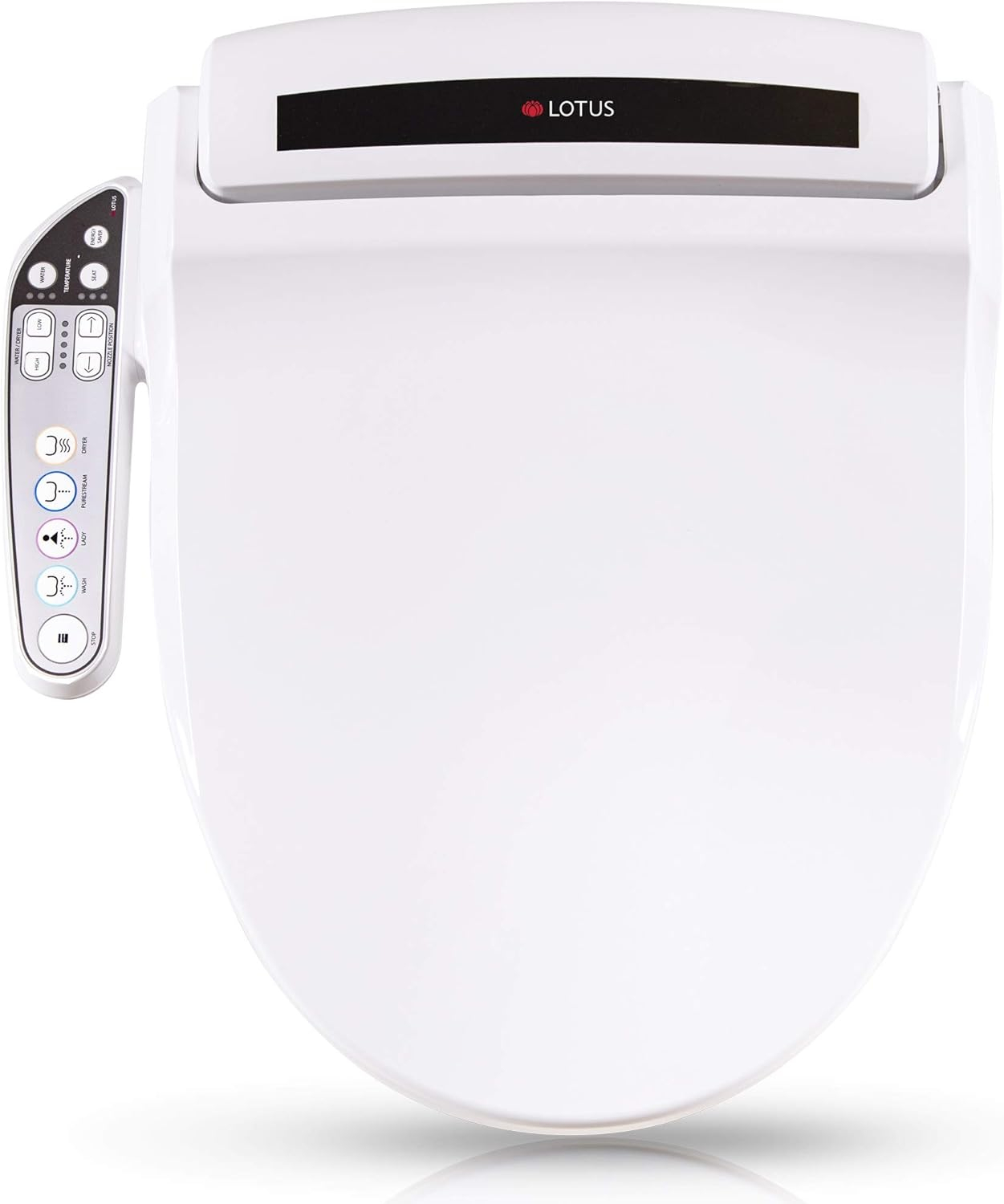 Lotus ATS-800 Round Smart Bidet Toilet Seat, White