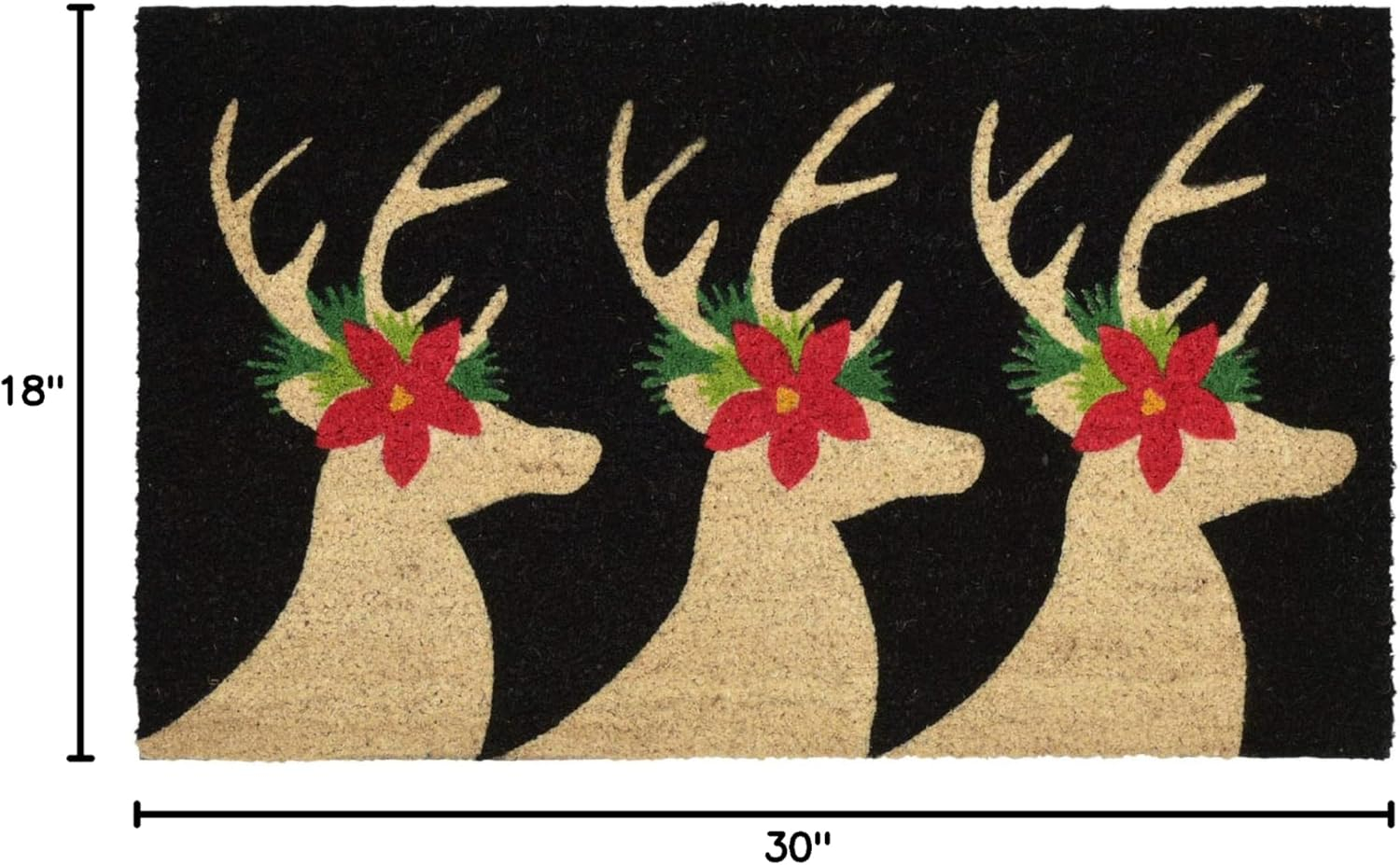 Winter Elegance Deer Coir Outdoor Mat 30.5" x 18.5"