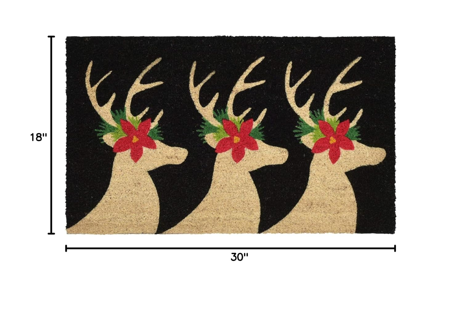 Winter Elegance Deer Coir Outdoor Mat 30.5" x 18.5"