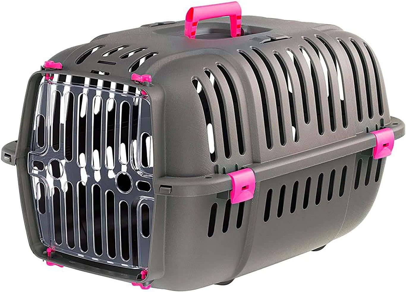 Ferplast Jet Pet Carrier: Value Dog Carrier Suitable for Toy Dog Breeds & Small Cats, 18.51L x 12.6W x 11.42H, Fuchsia