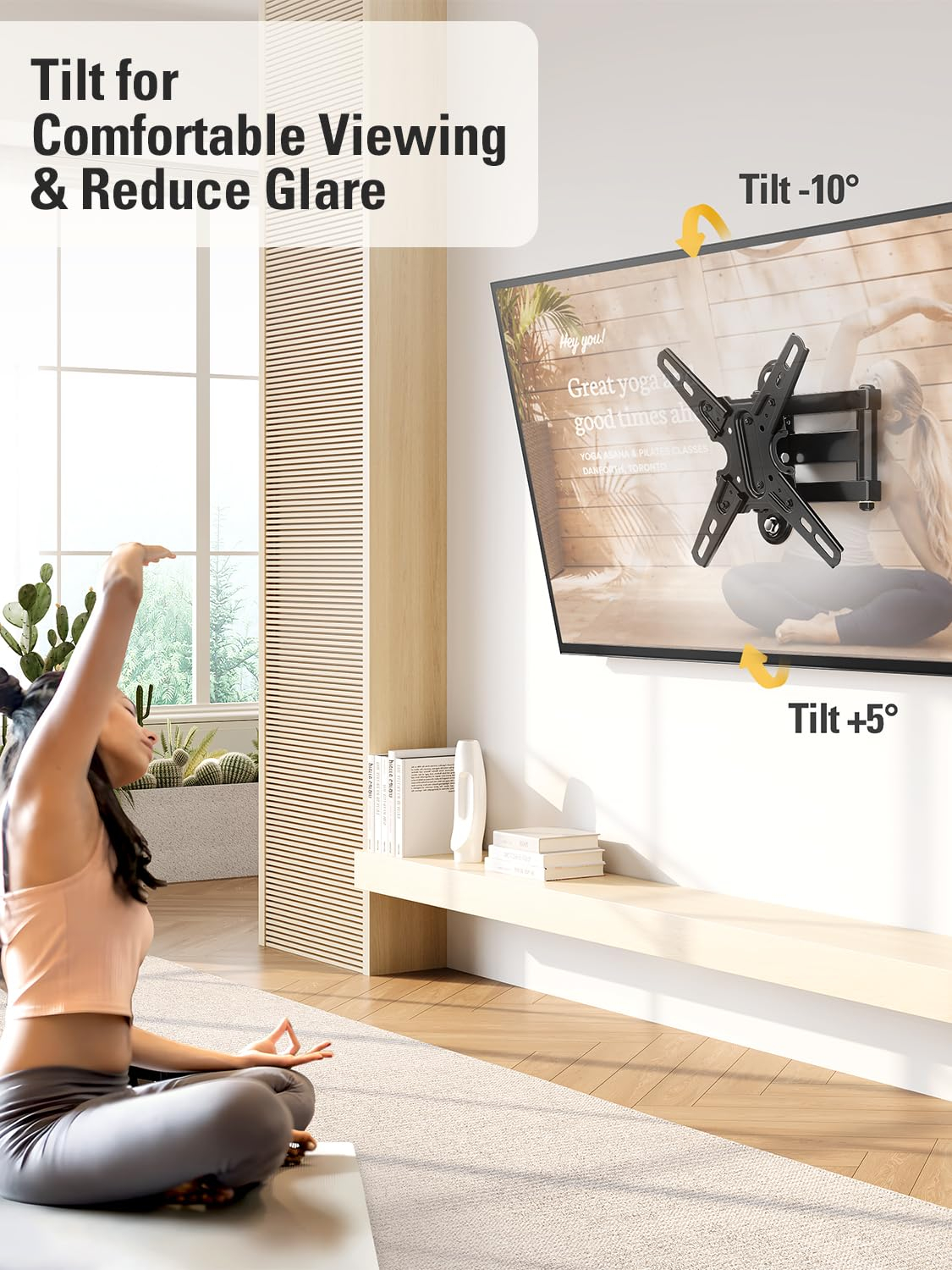Mounting Dream UL Listed TV Mount Swivel and Tilt for Most 13-42 Inch TVs, Full Motion TV Wall Mount Bracket with Articulating Arm, Max VESA 200x200mm, Loading 50 lbs, MD2465
