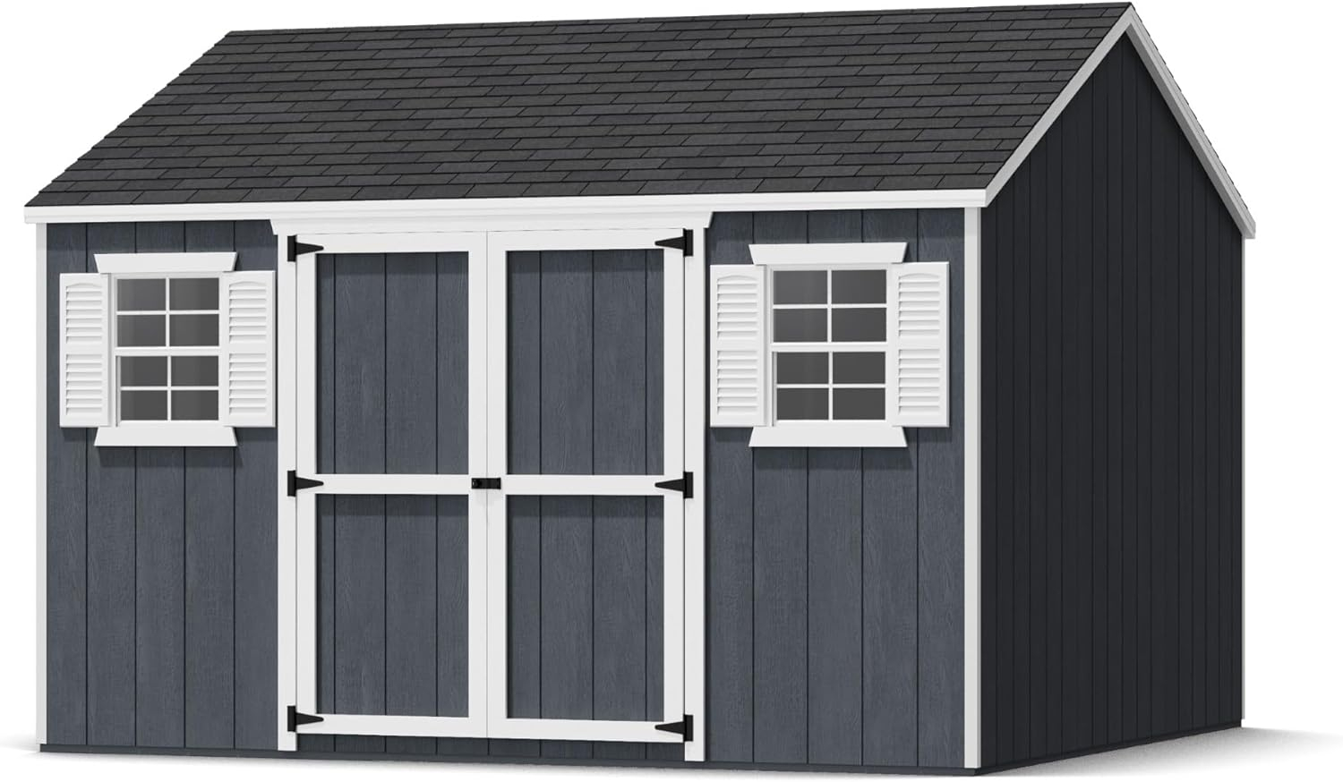 Little Cottage Co. 12x12 Value Workshop Shed with Operable Windows, Outdoor Wood Storage Do-It-Yourself Precut Kit