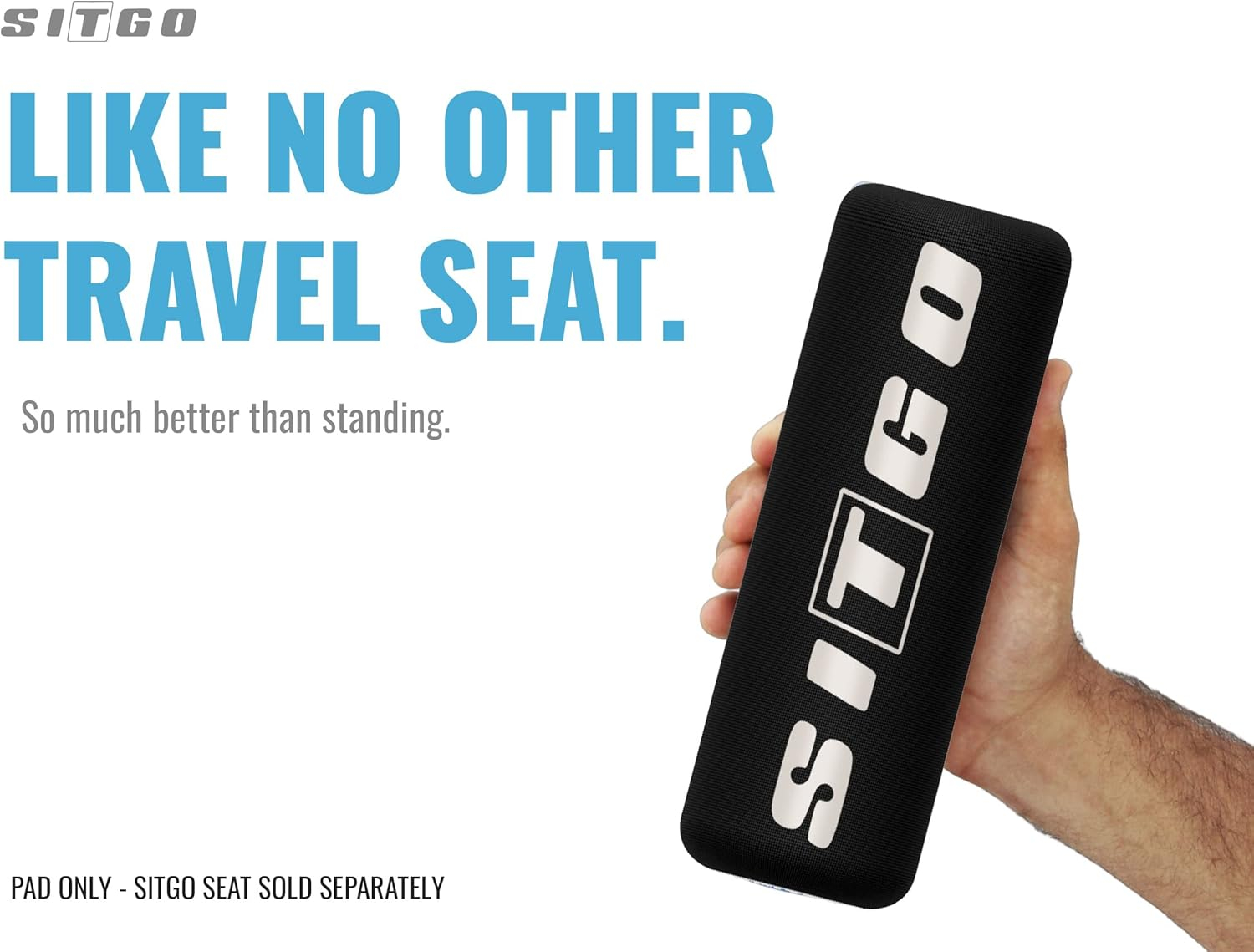 SitGo Portable Folding Seat Cushion Pad Only, 1/2" Thick, 1pk