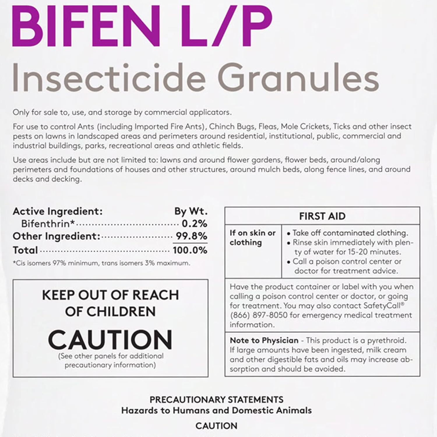 Control Solutions Bifen L/P Granules Pest Insect Control Granules, 25 Lb